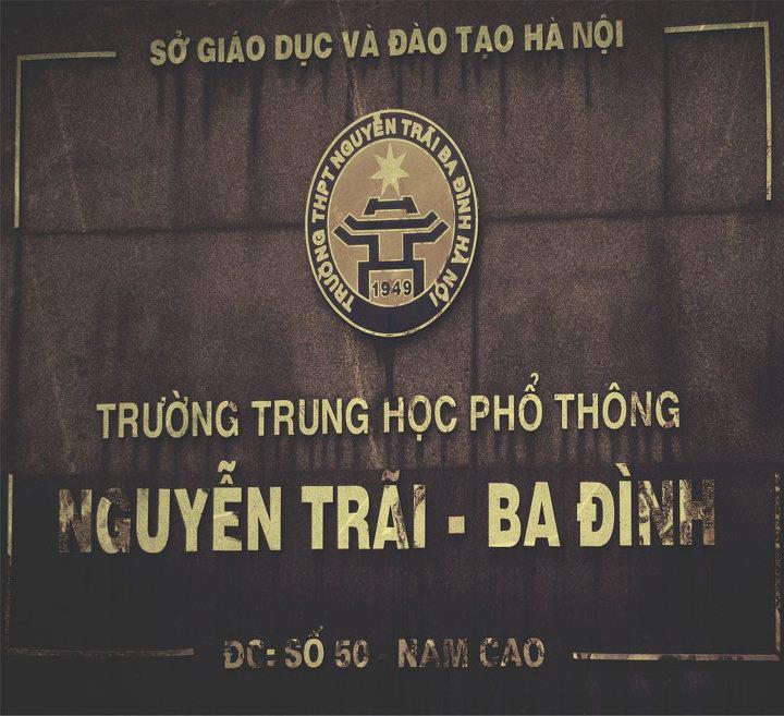 Nguyễn Trãi - THPT công lập quận Ba Đình - Hà Nội (Ảnh: Hoa Lan Studies)